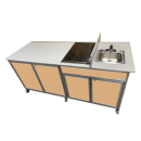 Monsam Enterprises 80" Food Cart w/ 5 1/2"D Sink & Ice Bin (NS-FSC-003) thumbnail 5