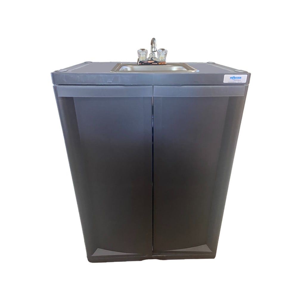 Monsam Enterprises 38 1/2"H Portable Sink w/ 5 1/2"D Bowl, Hot & Cold Water (PSE-2001)