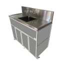 Monsam Enterprises 52 1/4"H Portable Sink w/ 12"D Bowl, Hot & Cold Water (PSE-2001LA) thumbnail 8