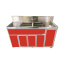 Monsam Enterprises 52 1/4"H Portable Sink w/ (2) 12"D Bowls, Hot & Cold Water (PSE-2002LA) thumbnail 13