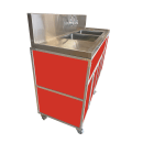 Monsam Enterprises 52 1/4"H Portable Sink w/ (2) 12"D Bowls, Hot & Cold Water (PSE-2002LA) thumbnail 14