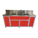 Monsam Enterprises 50 1/4"H Portable Sink w/ (3) 12"D Bowls, Hot & Cold Water (PSE-2003LA) thumbnail 17