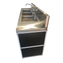 Monsam Enterprises 50 1/4"H Portable Sink w/ (3) 12"D Bowls, Hot & Cold Water (PSE-2003LA) thumbnail 3
