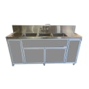 Monsam Enterprises 50 1/4"H Portable Sink w/ (3) 12"D Bowls, Hot & Cold Water (PSE-2003LA) thumbnail 9