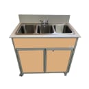 Monsam Enterprises 37 1/2"H Portable Sink w/ (3) 12"D Bowls, Hot & Cold Water (PSE-2003R) thumbnail 11