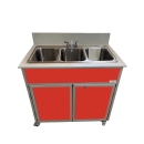 Monsam Enterprises 37 1/2"H Portable Sink w/ (3) 12"D Bowls, Hot & Cold Water (PSE-2003R) thumbnail 14