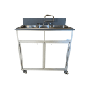 Monsam Enterprises 37 1/2"H Portable Sink w/ (3) 12"D Bowls, Hot & Cold Water (PSE-2003R) thumbnail 18