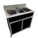 Monsam Enterprises 37 1/2"H Portable Sink w/ (3) 12"D Bowls, Hot & Cold Water (PSE-2003R) thumbnail 3