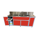 Monsam Enterprises 50 1/4"H Portable Sink w/ (1) 4" Bowl & (3) 12"D Bowls, Hot & Cold Water (PSE-2004LA) thumbnail 21