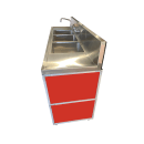 Monsam Enterprises 50 1/4"H Portable Sink w/ (1) 4" Bowl & (3) 12"D Bowls, Hot & Cold Water (PSE-2004LA) thumbnail 24