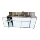 Monsam Enterprises 50 1/4"H Portable Sink w/ (1) 4" Bowl & (3) 12"D Bowls, Hot & Cold Water (PSE-2004LA) thumbnail 26