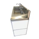 Monsam Enterprises 50 1/4"H Portable Sink w/ (1) 4" Bowl & (3) 12"D Bowls, Hot & Cold Water (PSE-2004LA) thumbnail 29