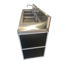 Monsam Enterprises 50 1/4"H Portable Sink w/ (1) 4" Bowl & (3) 12"D Bowls, Hot & Cold Water (PSE-2004LA) thumbnail 4