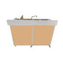 Monsam Enterprises 37 1/2"H Portable Sink w/ (1) 4" Bowl & (3) 12"D Bowls, Hot & Cold Water (PSE-2004R) thumbnail 12