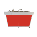 Monsam Enterprises 37 1/2"H Portable Sink w/ (1) 4" Bowl & (3) 12"D Bowls, Hot & Cold Water (PSE-2004R) thumbnail 15