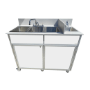 Monsam Enterprises 37 1/2"H Portable Sink w/ (1) 4" Bowl & (3) 12"D Bowls, Hot & Cold Water (PSE-2004R) thumbnail 16