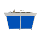 Monsam Enterprises 37 1/2"H Portable Sink w/ (1) 4" Bowl & (3) 12"D Bowls, Hot & Cold Water (PSE-2004R) thumbnail 6