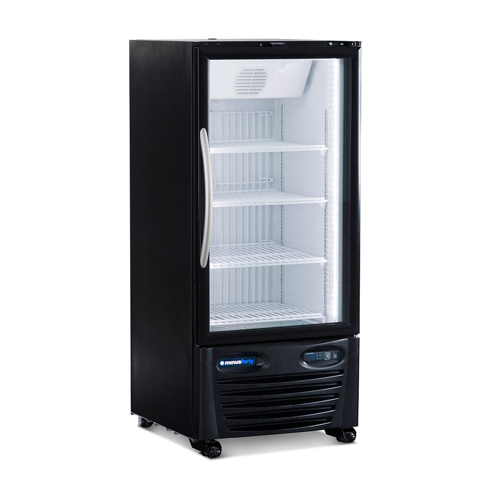 Minus Forty 09M-USGF 23 3/4" One Section Display Freezer w/ Swing Door - Bottom Mount Compressor, Black, 115v