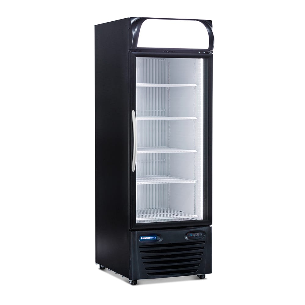 Minus Forty 19-USGF 26 1/2" One Section Display Freezer w/ Swing Door - Bottom Mount Compressor, Black, 115v