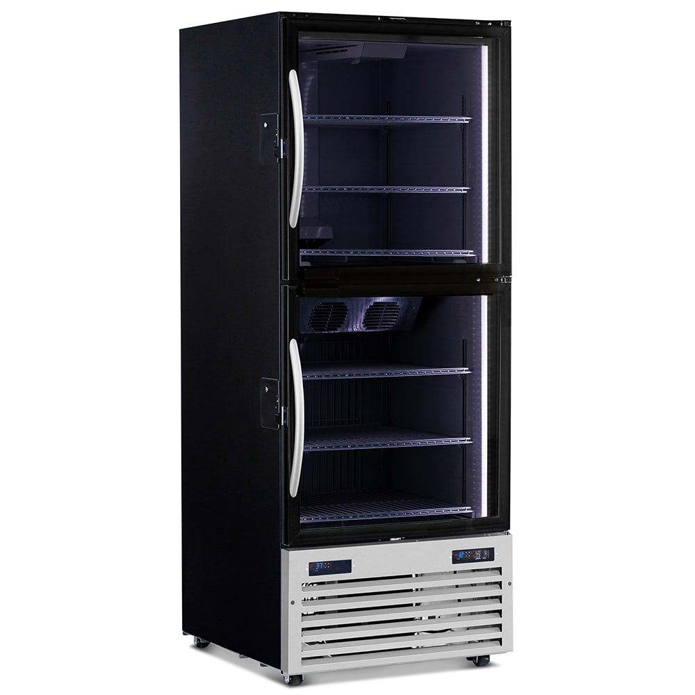 Minus Forty 22-UDGH-L2-BK-BI-FS 30" One Section Glass Door Merchandiser - (2) Right Hinge Doors, Black, 115v