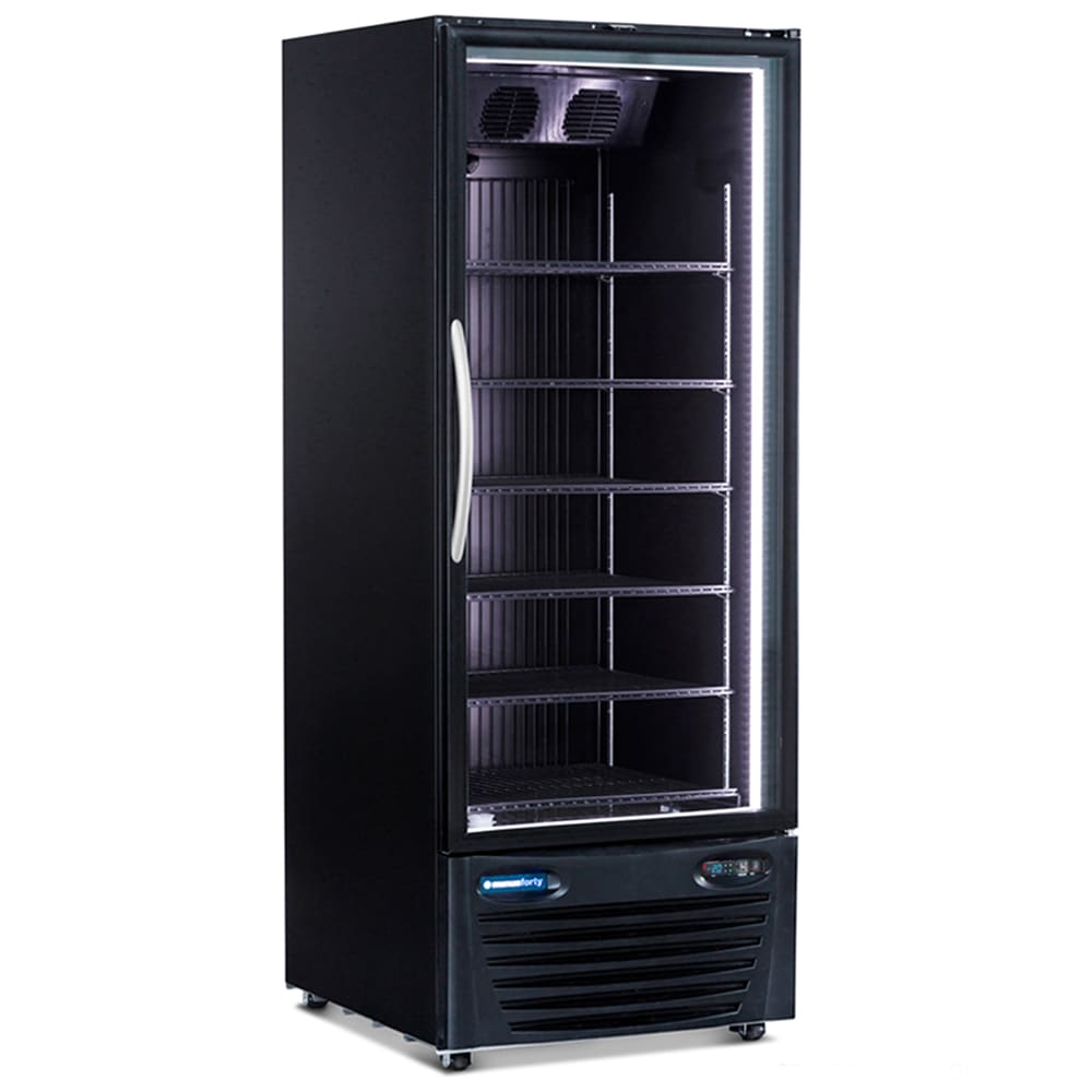 Minus Forty 22-USGF-F1-BK-BI 30" One Section Display Freezer w/ Swing Door - Bottom Mount Compressor, Black, 115v