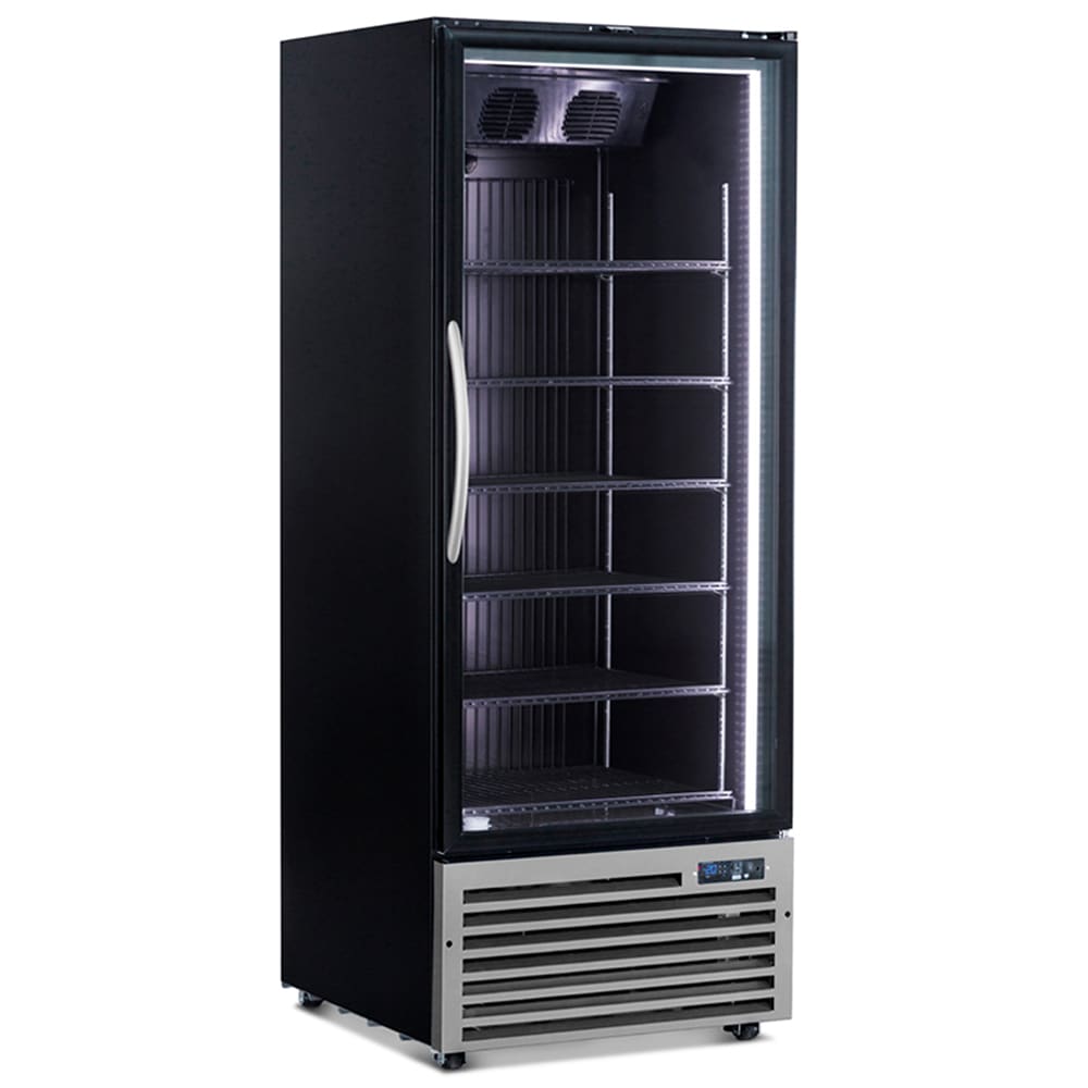 Minus Forty 22-USGF-F1-BK-BI-FS 30" One Section Display Freezer w/ Swing Door - Bottom Mount Compressor, Black, 115v
