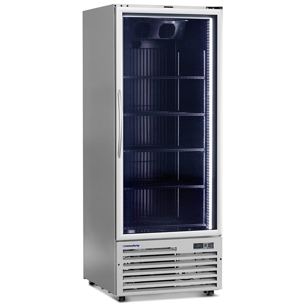 Minus Forty 22-USGF-F1-SL 30" One Section Display Freezer w/ Swing Door - Bottom Mount Compressor, Silver, 115v