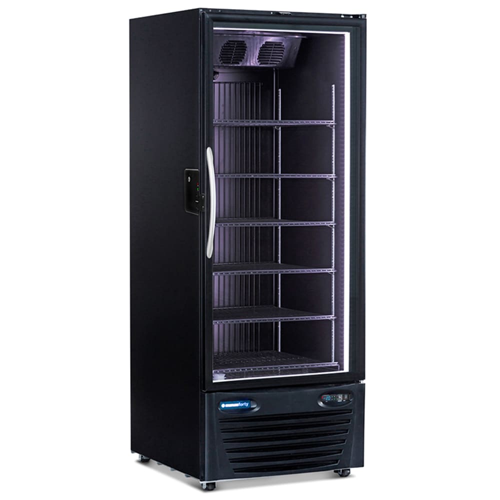 Minus Forty 22-USGF-F2-BK-BI 30" One Section Display Freezer w/ Swing Door - Bottom Mount Compressor, Black, 115v
