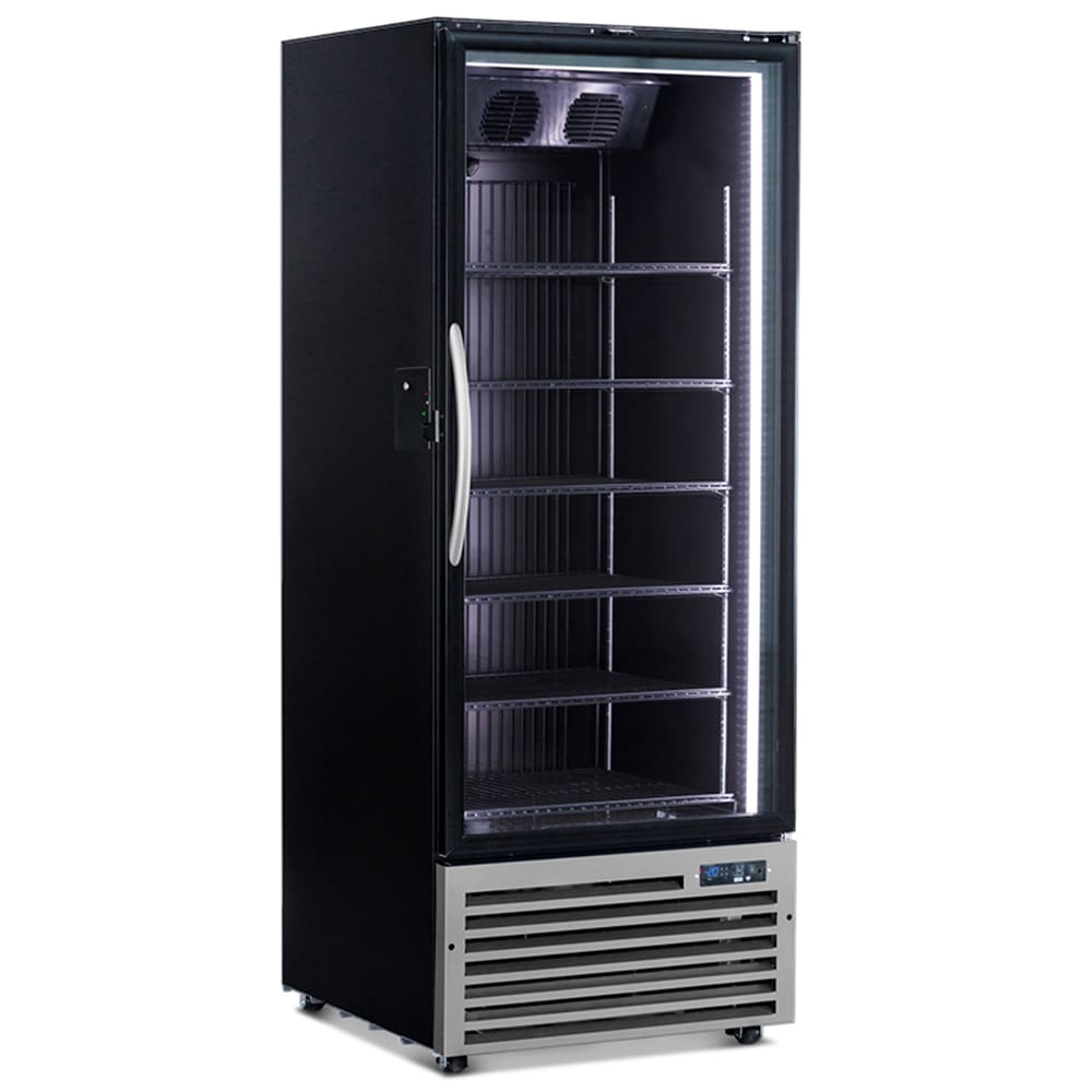 Minus Forty 22-USGF-F2-BK-BI-FS 30" One Section Display Freezer w/ Swing Door - Bottom Mount Compressor, Black, 115v