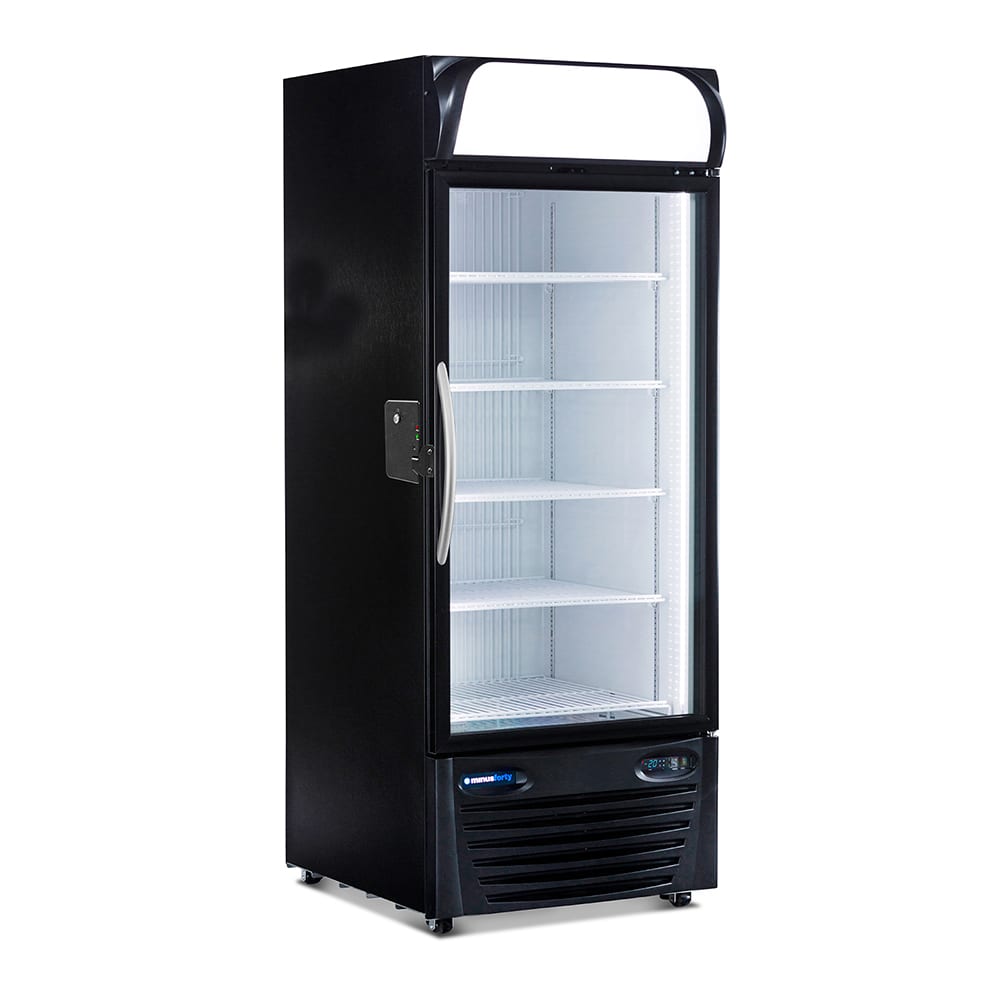 Minus Forty 22-USGF-L2 30" One Section Display Freezer w/ Swing Door - Bottom Mount Compressor, Black, 115v
