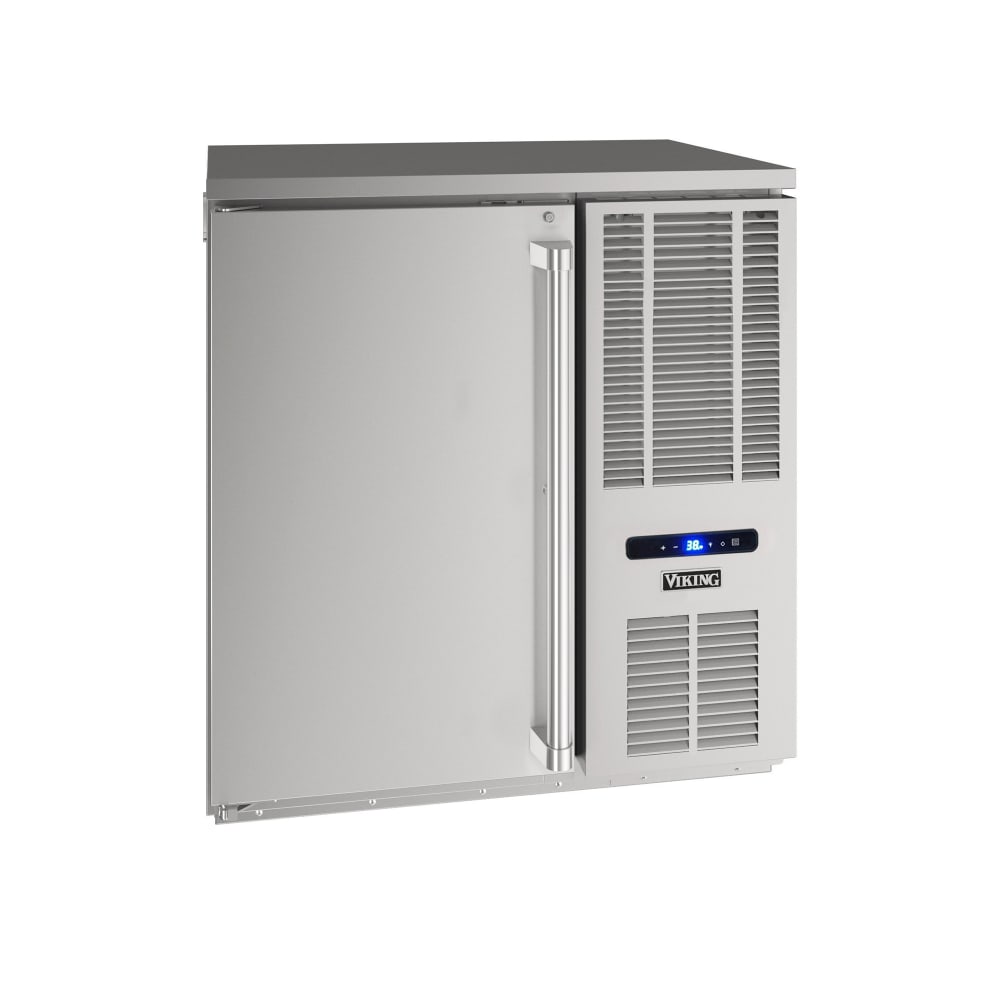 Viking Commercial 32" Bar Refrigerator - 1 Swinging Solid Door, Silver, 115v (VCBR532-SS01A)