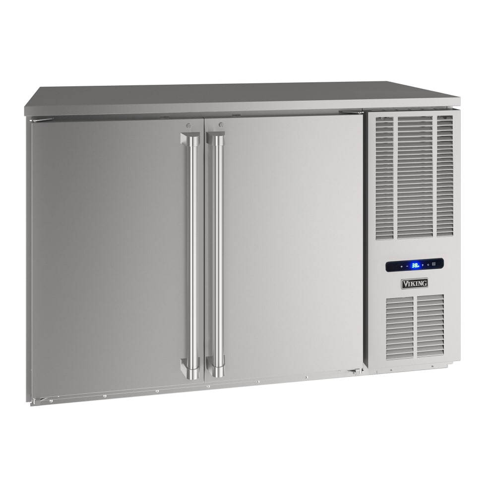Viking Commercial 52" Bar Refrigerator - 2 Swinging Solid Doors, Silver, 115v (VCBR552-SS01A)