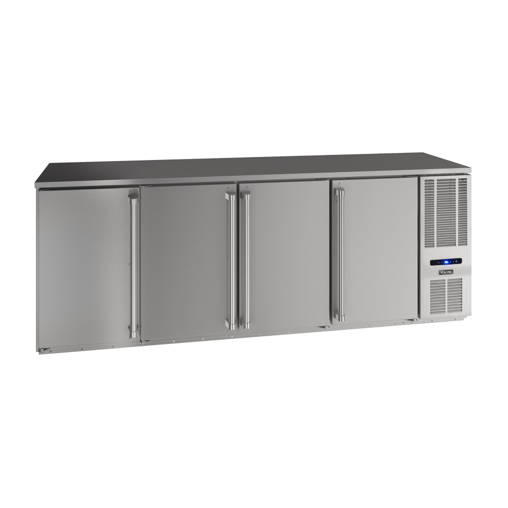 Viking Commercial 92" Bar Refrigerator - 4 Swinging Solid Doors, Silver, 115v (VCBR592-SS01A)