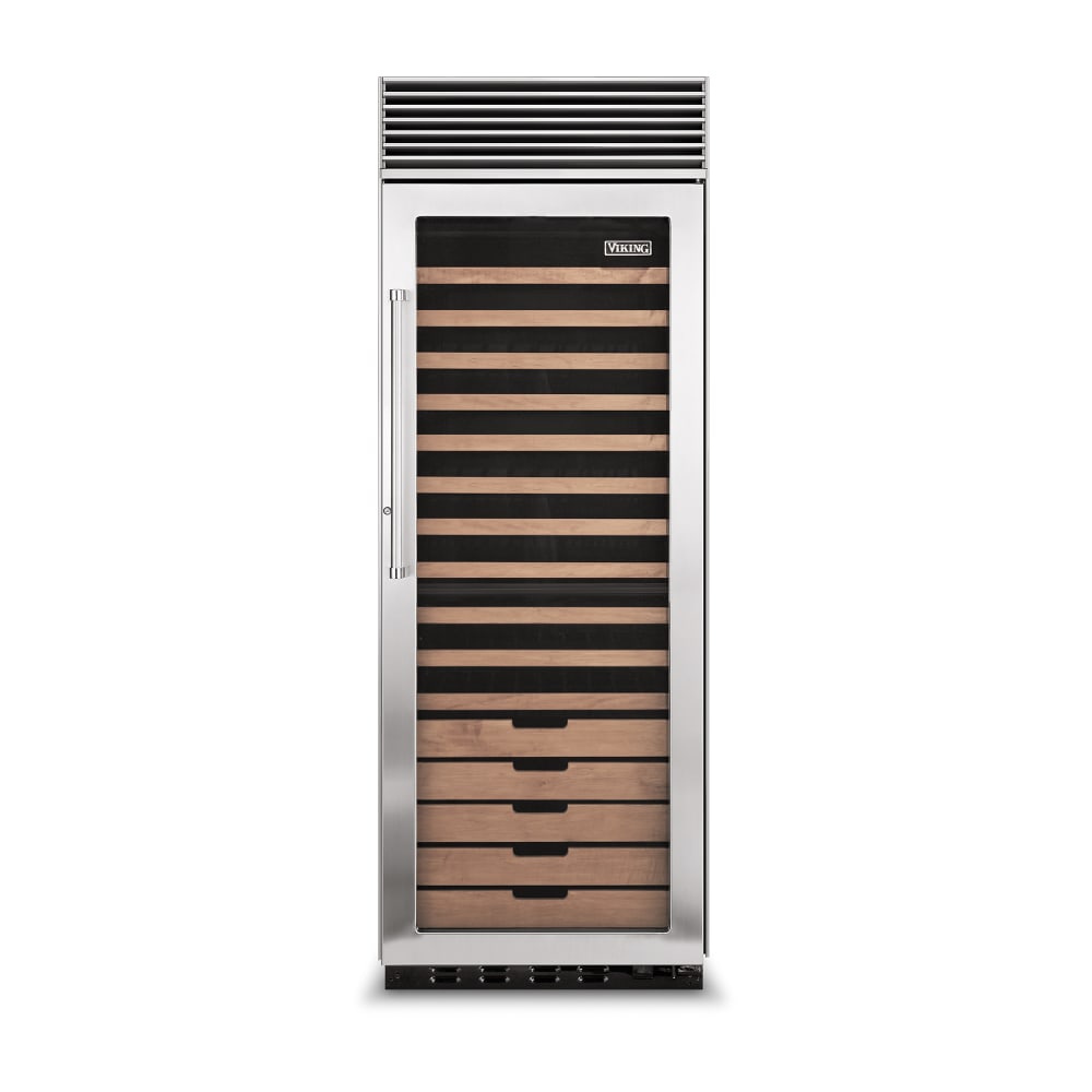 Viking Commercial 30" One Section Undercounter Wine Cooler w/ (2) Zones, 160 Bottle Capacity, 115v (VCWD630-SG41A)