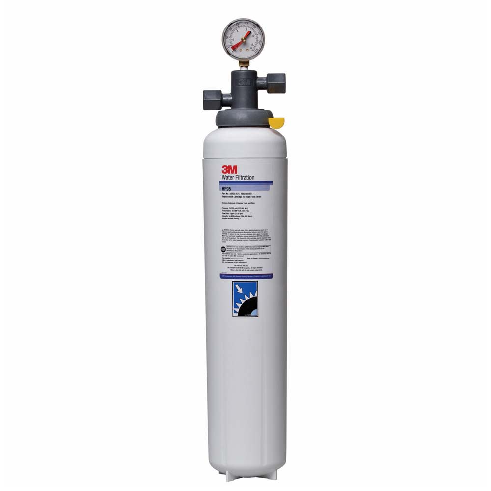 3M Cuno BEV195 BEV190 Filter System w/ Shut Off Valve, Removes Sediment, Chlorine Taste & Odor