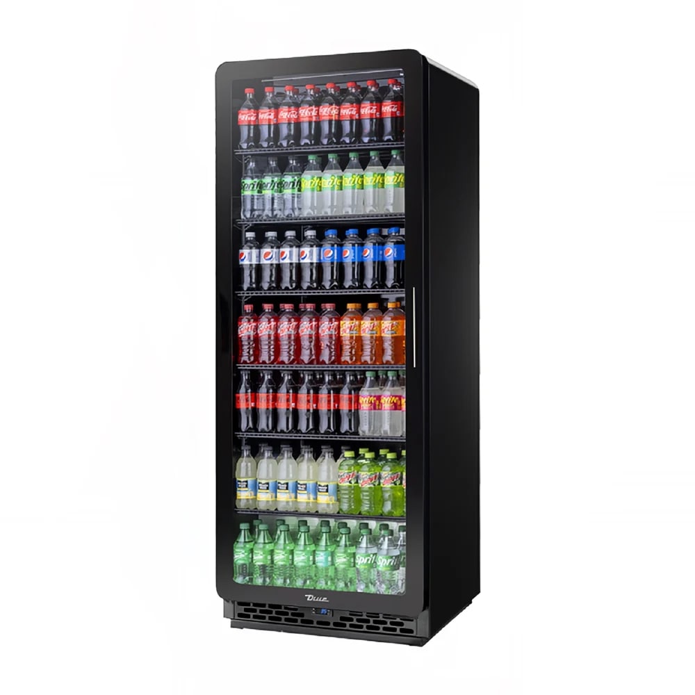 True CVM-27-HC~EGC01 30" CVM Series One Section Glass Door Merchandiser - (1) Left Hinge Door, Black, 115v