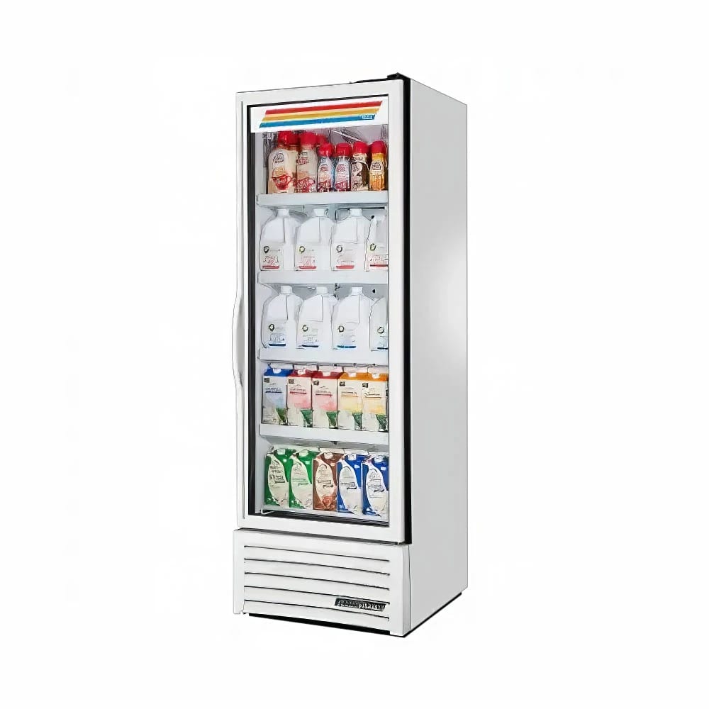 True FLM-27F~TSL01 27" One Section Display Freezer w/ Swing Door - Bottom Mount Compressor, White, 115v