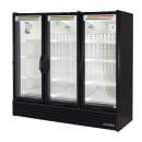 True FLM-81~TSL01 80 3/4" FLM Series Three Section Glass Door Merchandiser - (3) Left/Right Hinge Doors, Black, 115v thumbnail 2
