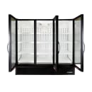 True FLM-81~TSL01 80 3/4" FLM Series Three Section Glass Door Merchandiser - (3) Left/Right Hinge Doors, Black, 115v thumbnail 5