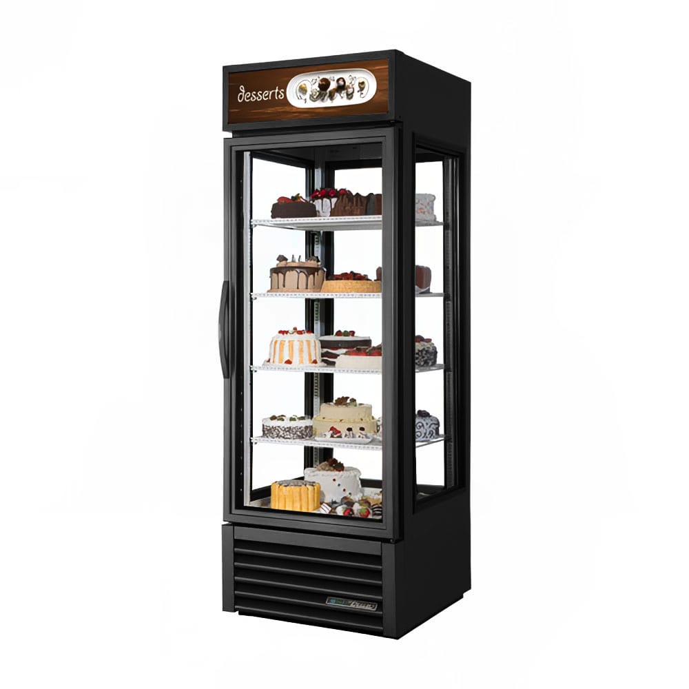 True G4SM-23-HC~TSL01 27 1/2" Self Service Bakery Display Case w/ Straight Glass, (5) Levels, Black, 115v