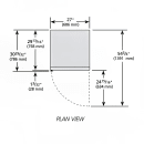 True G4SM-23-HC~TSL01 27 1/2" Self Service Bakery Display Case w/ Straight Glass, (5) Levels, Black, 115v thumbnail 3