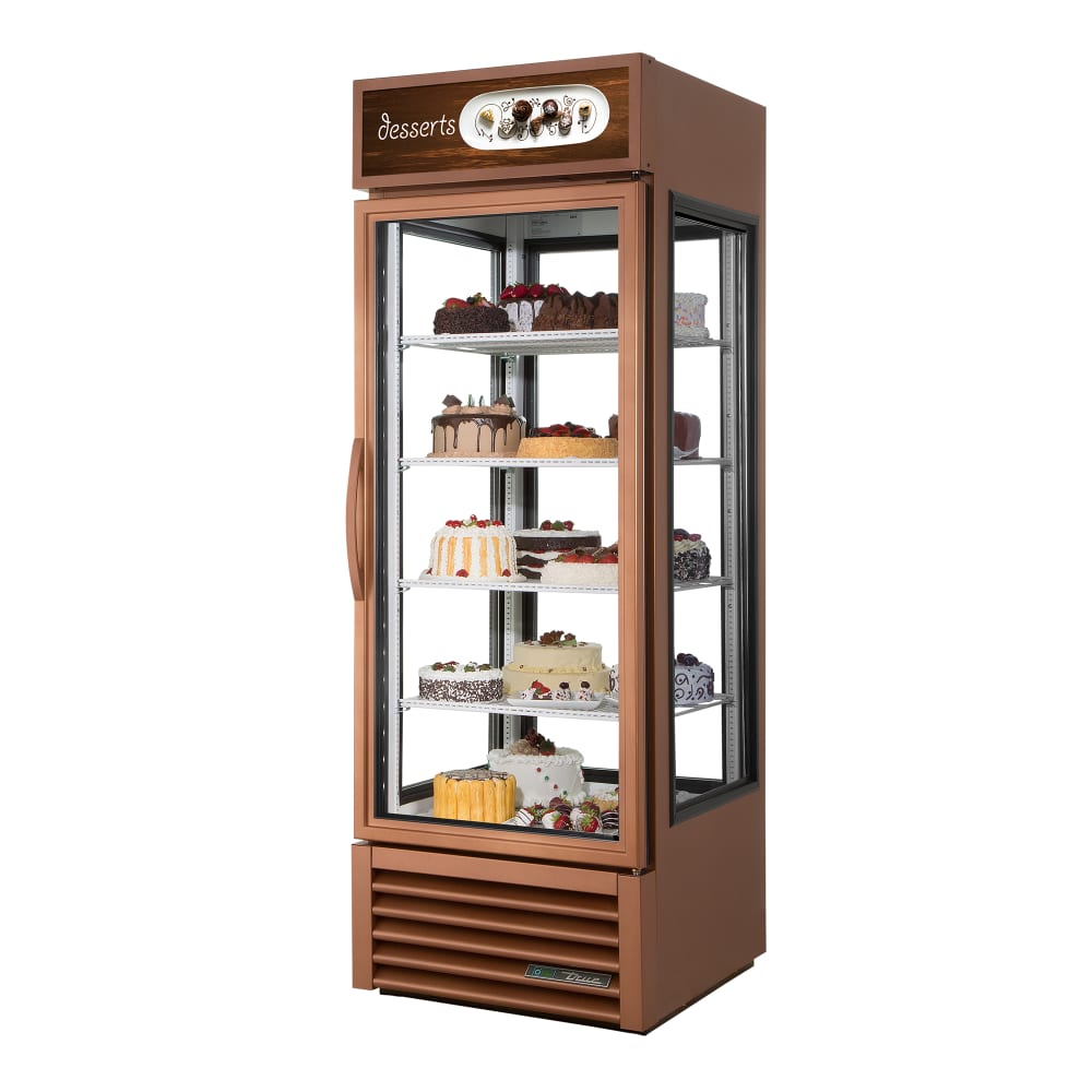 True G4SM-23-HC~TSL01 27 1/2" Self Service Bakery Display Case w/ Straight Glass - (5) Levels, Copper, 115v