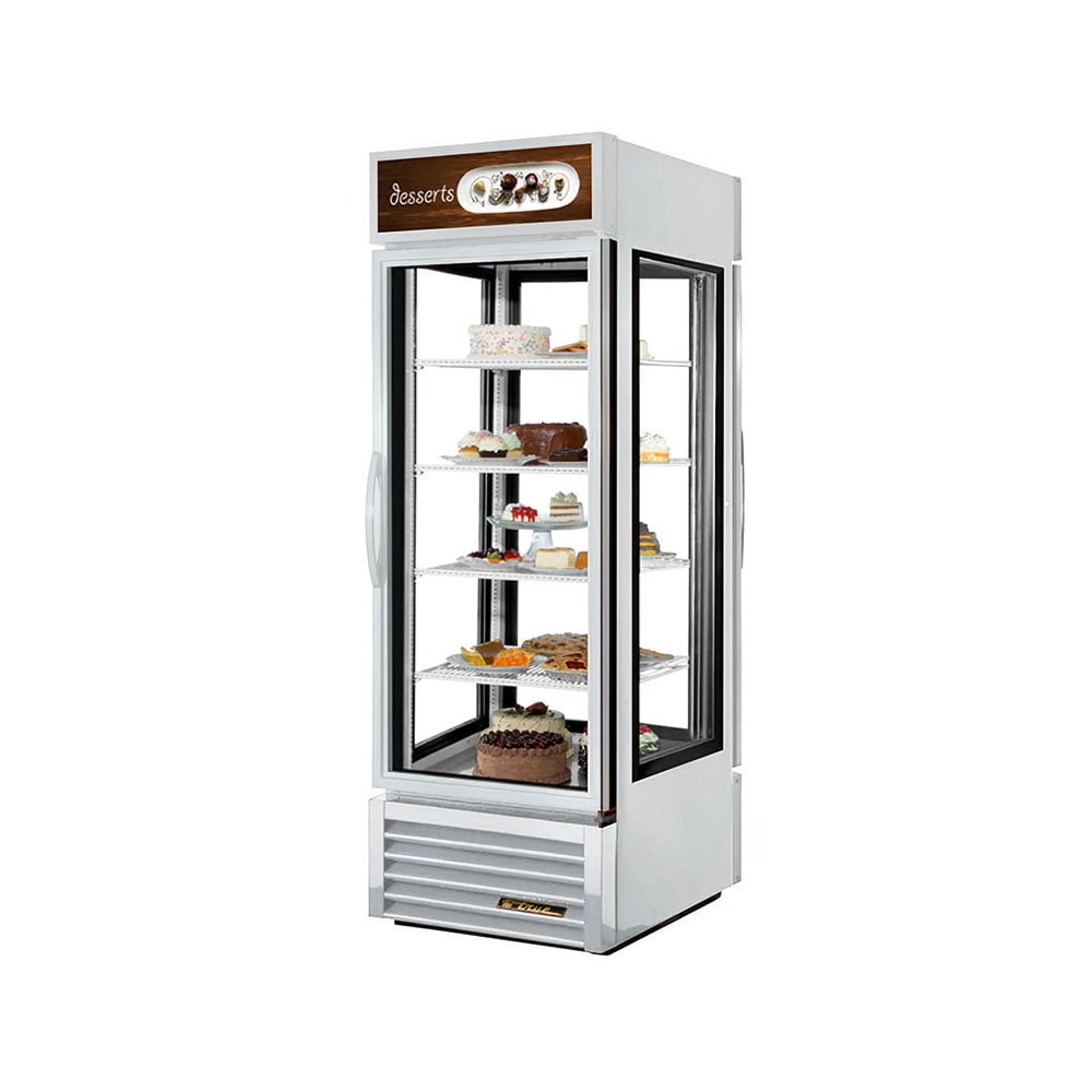 True G4SM-23PT-HC~TSL01 28" Self Service Bakery Case w/ Straight Glass - (5) Levels, White, 115v