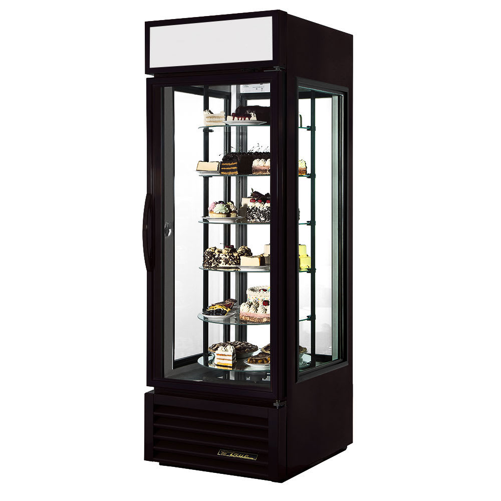 True G4SM-23RGS-HC~TSL01 27 1/2" Self Service Bakery Display Case w/ Straight Glass - (6) Levels, Black, 115v