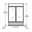 True GDIM-49NT-HC~TSL01 54" Indoor Ice Merchandiser w/ (117) 8 lb Bag Capacity - Glass Door, White, 115v thumbnail 2