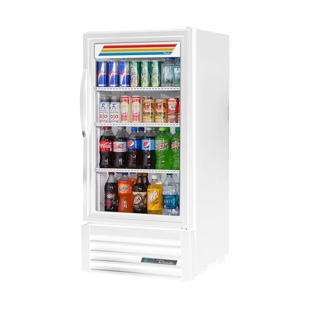 True GDM-08-HC~TSL01 23 1/2" GDM Series One Section Glass Door Merchandiser - (1) Right Hinge Door, White, 115v