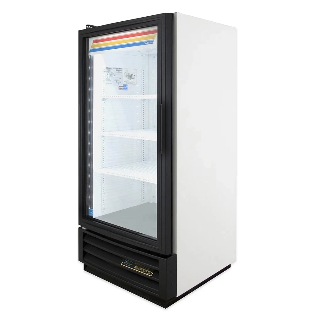 True GDM-10-HC~TSL01 24 7/8" GDM Series One Section Glass Door Merchandiser - (1) Left Hinge Door, White, 115v