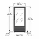 True GDM-10PT-HC~TSL01 24 7/8" GDM Series One Section Pass Thru Glass Door Merchandiser - (1) Right Hinge Door, Black, 115v thumbnail 2