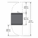 True GDM-10PT-HC~TSL01 24 7/8" GDM Series One Section Pass Thru Glass Door Merchandiser - (1) Right Hinge Door, Black, 115v thumbnail 3