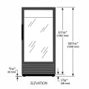 True GDM-10SSL-HC~TSL01 24 7/8" GDM Series One Section Glass Door Merchandiser - (1) Right Hinge Door, Black, 115v thumbnail 2